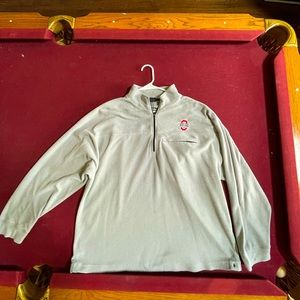 Grey zip-up sweatshirt